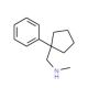 Methyl-(1-phenyl-cyclopentylmethyl)-amine - chemical structure image