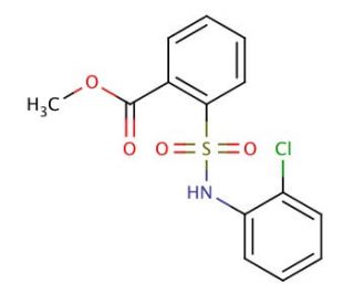 methyl 2-{[(2-chlorophenyl)amino]sulfonyl}benzoate (CAS 221242-82-6) - chemical structure image