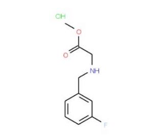 methyl 2-{[(3-fluorophenyl)methyl]amino}acetate hydrochloride - chemical structure image