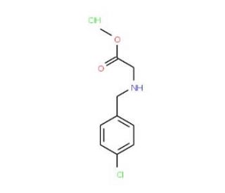 methyl 2-{[(4-chlorophenyl)methyl]amino}acetate hydrochloride - chemical structure image