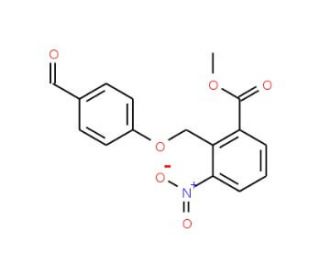 Methyl 2-[(4-formylphenoxy)methyl]-3-nitrobenzenecarboxylate (CAS 885949-38-2) - chemical structure image