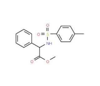 Methyl 2-{[(4-methylphenyl)sulfonyl]amino}-2-phenylacetate (CAS 1233-56-3) - chemical structure image