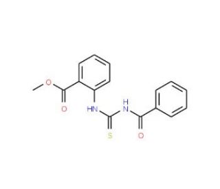 Methyl 2-{[(benzoylamino)carbothioyl]-amino}benzenecarboxylate (CAS 77711-35-4) - chemical structure image