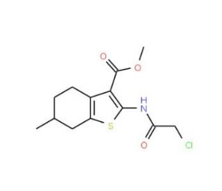 Methyl 2-[(chloroacetyl)amino]-6-methyl-4,5,6,7-tetrahydro-1-benzothiophene-3-carboxylate - chemical structure image