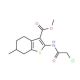 Methyl 2-[(chloroacetyl)amino]-6-methyl-4,5,6,7-tetrahydro-1-benzothiophene-3-carboxylate - chemical structure image