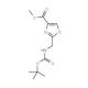 Methyl 2-{[(tert-butoxycarbonyl)amino]methyl}-1,3-oxazole-4-carboxylate (CAS 182120-89-4) - chemical structure image