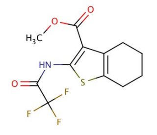 Methyl 2-[(trifluoroacetyl)amino]-4,5,6,7-tetrahydro-1-benzothiophene-3-carboxylate - chemical structure image