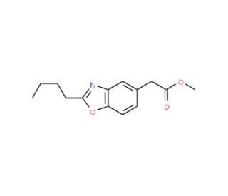 Methyl 2-(2-butyl-1,3-benzoxazol-5-yl)acetate - chemical structure image