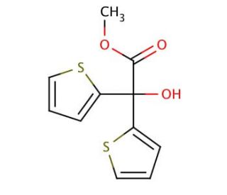 Methyl 2,2-dithienyl glycolate (CAS 26447-85-8) - chemical structure image