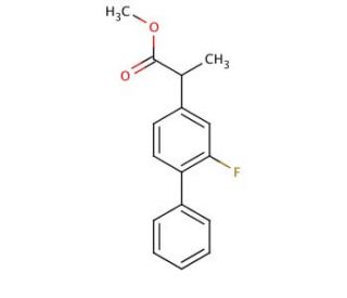 Methyl 2-(2-fluoro-biphenyl-4-yl)-propionate (CAS 66202-86-6) - chemical structure image
