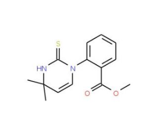 Methyl 2-(2-mercapto-4,4-dimethylpyrimidin-1(4H)-yl)benzoate - chemical structure image