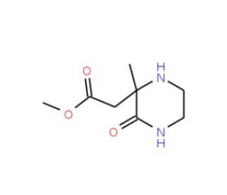 Methyl 2-(2-methyl-3-oxo-2-piperazinyl)acetate - chemical structure image