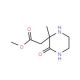Methyl 2-(2-methyl-3-oxo-2-piperazinyl)acetate - chemical structure image