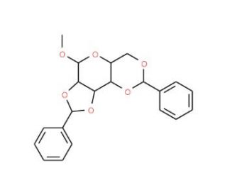 Methyl 2,3:4,6-Di-O-benzylidene-&alpha;-D-mannopryanoside (CAS 4148-71-4&#0;) - chemical structure image