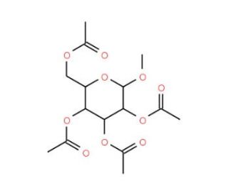Methyl 2,3,4,6-tetra-O-acetyl-a-D-glucopyranoside (CAS 604-70-6) - chemical structure image