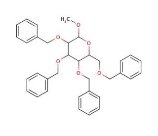 Methyl 2,3,4,6-Tetra-O-benzyl-α-D-glucopyranoside (CAS 17791-37-6) - chemical structure image