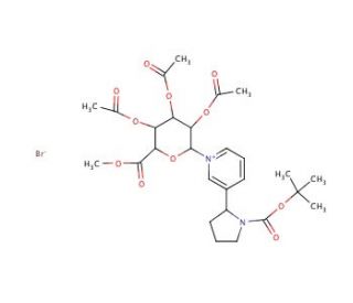 Methyl 2,3,4-Tri-O-acetyl-1-(N&prime;-Boc-nornicotinium)-&beta;-D-glucuronate Bromide - chemical structure image