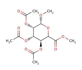 Methyl 2,3,4-Tri-O-acetyl-β-D-glucuronic Acid Methyl Ester (CAS 34213-34-8) - chemical structure image