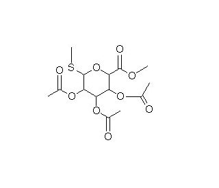 Methyl 2,3,4-tri-O-acetyl-β-D-thiogalactopyranosiduronic acid methyl ester (CAS 129541-34-0) - chemical structure image