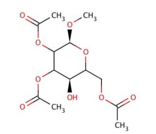 Methyl 2,3,6-Tri-O-acetyl-&alpha;-D-glucopyranoside - chemical structure image