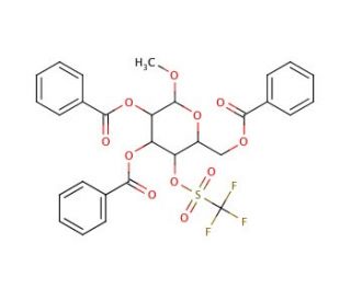 Methyl 2,3,6-Tri-O-benzoyl-4-O-trifluoromethanesulfononyl -&alpha;-D-galactopyranoside - chemical structure image