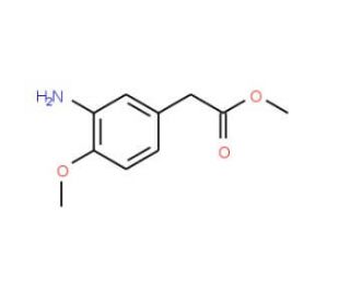 Methyl 2-(3-amino-4-methoxyphenyl)acetate (CAS 63304-82-5) - chemical structure image
