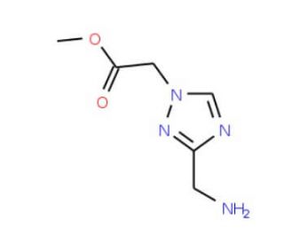 methyl 2-[3-(aminomethyl)-1H-1,2,4-triazol-1-yl]acetate - chemical structure image