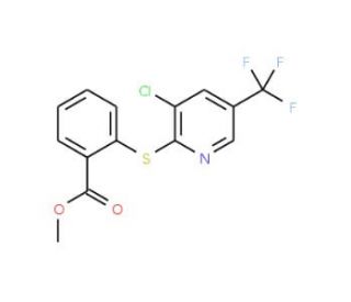 Methyl 2-{[3-chloro-5-(trifluoromethyl)-2-pyridinyl]sulfanyl}benzenecarboxylate (CAS 385383-52-8) - chemical structure image