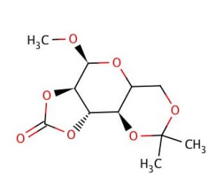 Methyl 2,3-O-Carbonyl-4,6-O-isopropylidene-α-D-mannopyranoside (CAS 74948-73-5) - chemical structure image