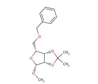 Methyl 2,3-O-Isopropylidene-5-O-benzyl-β-D-ribofuranoside (CAS 33019-63-5) - chemical structure image