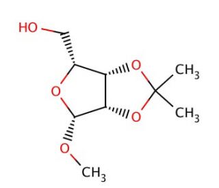 Methyl 2,3-O-Isopropylidene-β-D-ribofuranoside (CAS 4099-85-8) - chemical structure image