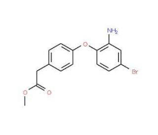Methyl 2-[4-(2-amino-4-bromophenoxy)phenyl]acetate - chemical structure image