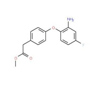 Methyl 2-[4-(2-amino-4-fluorophenoxy)phenyl]-acetate - chemical structure image