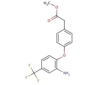 Methyl 2-{4-[2-amino-4-(trifluoromethyl)phenoxy]-phenyl}acetate - chemical structure image