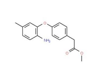 Methyl 2-[4-(2-amino-5-methylphenoxy)phenyl]-acetate - chemical structure image