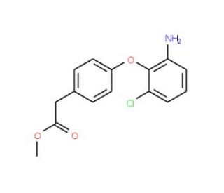 Methyl 2-[4-(2-amino-6-chlorophenoxy)phenyl]-acetate - chemical structure image