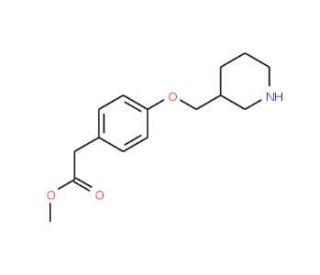 Methyl 2-[4-(3-piperidinylmethoxy)phenyl]acetate - chemical structure image