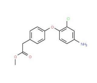 Methyl 2-[4-(4-amino-2-chlorophenoxy)phenyl]-acetate - chemical structure image