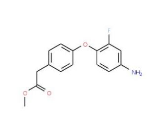Methyl 2-[4-(4-amino-2-fluorophenoxy)phenyl]-acetate - chemical structure image