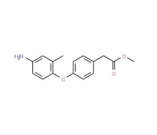 Methyl 2-[4-(4-amino-2-methylphenoxy)phenyl]-acetate - chemical structure image