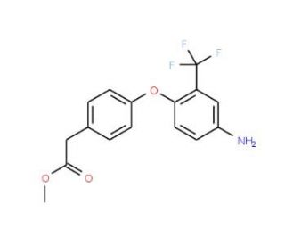 Methyl 2-{4-[4-amino-2-(trifluoromethyl)phenoxy]-phenyl}acetate - chemical structure image