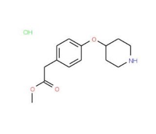 Methyl 2-[4-(4-piperidinyloxy)phenyl]acetatehydrochloride - chemical structure image