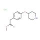 Methyl 2-[4-(4-piperidinyloxy)phenyl]acetatehydrochloride - chemical structure image