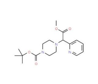 Methyl 2-(4-Boc-piperazino)-2-(2-pyridyl)acetate - chemical structure image