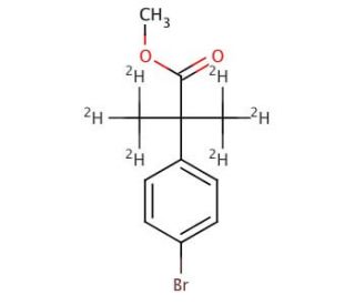 Methyl 2-(4-Bromophenyl)-2,2-di-(methyl-d3)acetate (CAS 1185004-76-5) - chemical structure image