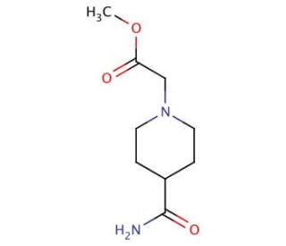 methyl 2-(4-carbamoylpiperidin-1-yl)acetate - chemical structure image