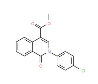 Methyl 2-(4-chlorophenyl)-1-oxo-1,2-dihydro-4-isoquinolinecarboxylate - chemical structure image