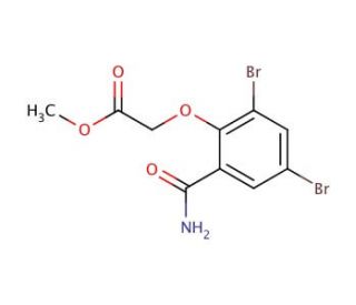 Methyl (2,4-dibromo-6-carbamoyl-phenoxy)acetate - chemical structure image