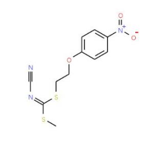 Methyl [2-(4-nitrophenoxy)ethyl]cyano-carbonimidodithioate - chemical structure image
