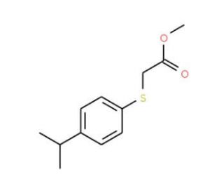methyl 2-{[4-(propan-2-yl)phenyl]sulfanyl}acetate - chemical structure image